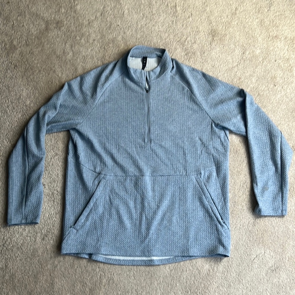 Lululemon AtEase Half-Zip - Heathered Chambray - NWOT